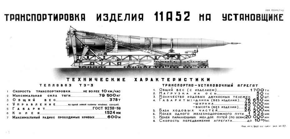​Транспортировка ракеты-носителя Н-1 на установщике. Архивная иллюстрация из альбома «Ракетная космическая система Н1-Л3» (2018). - На Луну к 50-летию Октября | Warspot.ru