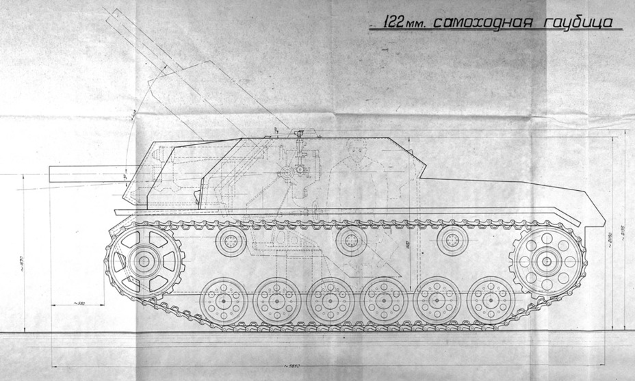 ​Эскизный проект 122-СГ, апрель 1942 года - Штурмовое орудие на трофейной базе | Военно-исторический портал Warspot.ru