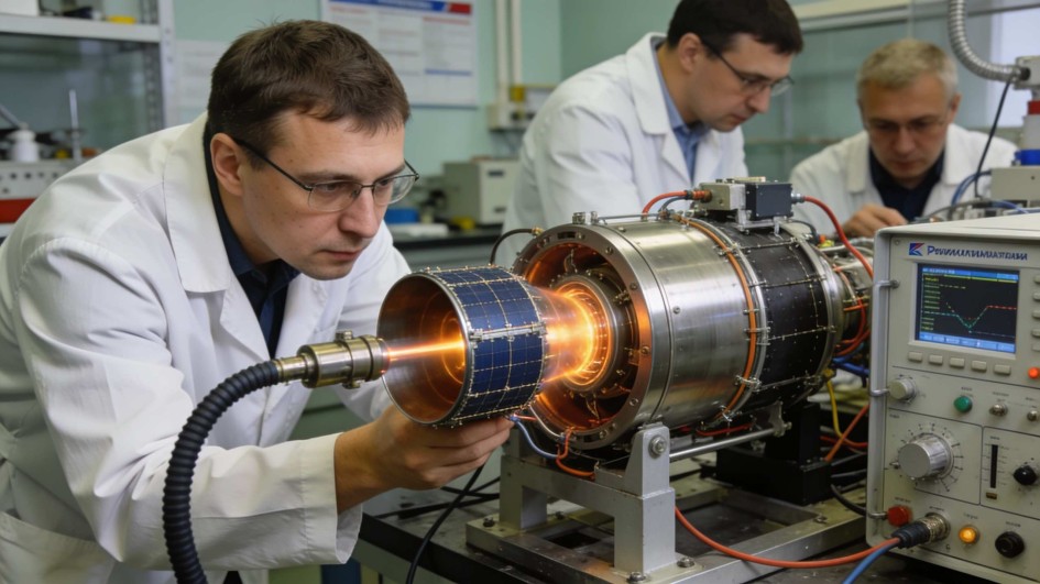 В России испытали новый плазменный двигатель на криптоне для спутников