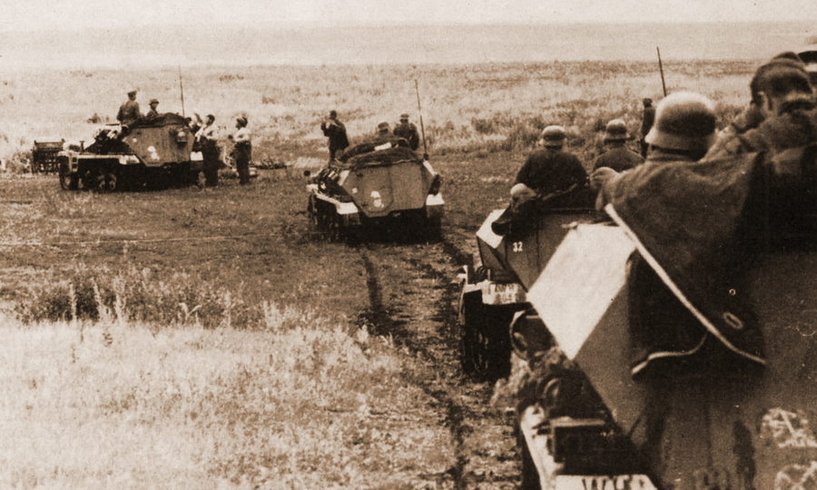 ​Колонна «Гроссдойчланда» на марше. Район Воронежа, лето 1942 года - Немецкий великан у ворот Воронежа | Warspot.ru