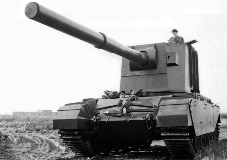 ​FV4005 Stage II в ходе испытаний, 1956 год - Британский исполин: противотанковая 183-мм САУ FV4005 | Военно-исторический портал Warspot.ru