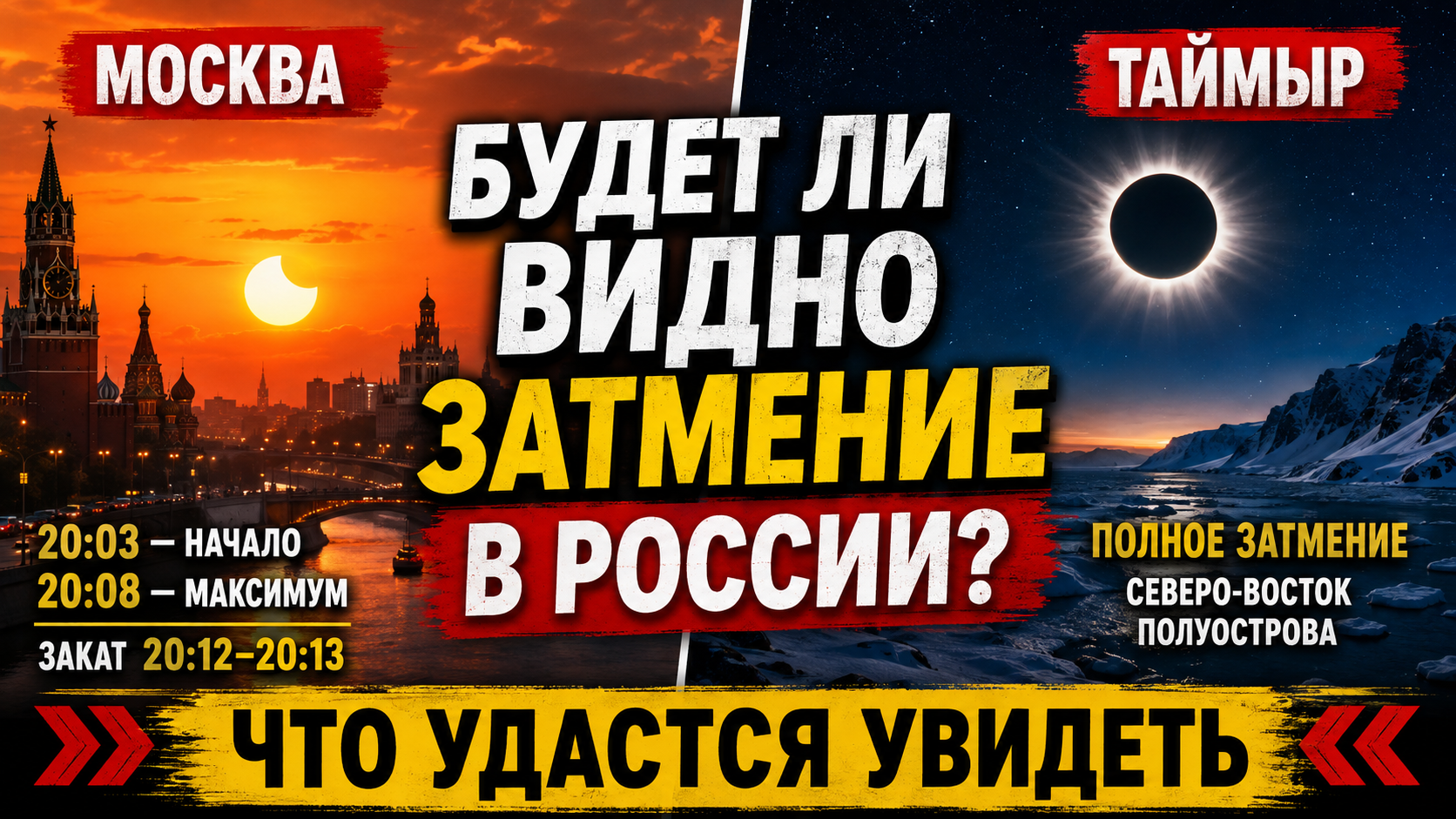 Солнечное затмение 12 августа: когда и в каких регионах России можно будет наблюдать явление