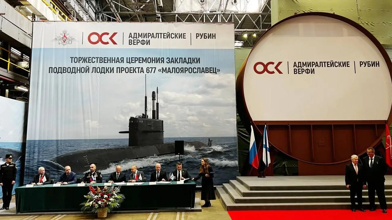 На Адмиралтейских верфях заложили шестую подводную лодку проекта «Лада» для российского флота