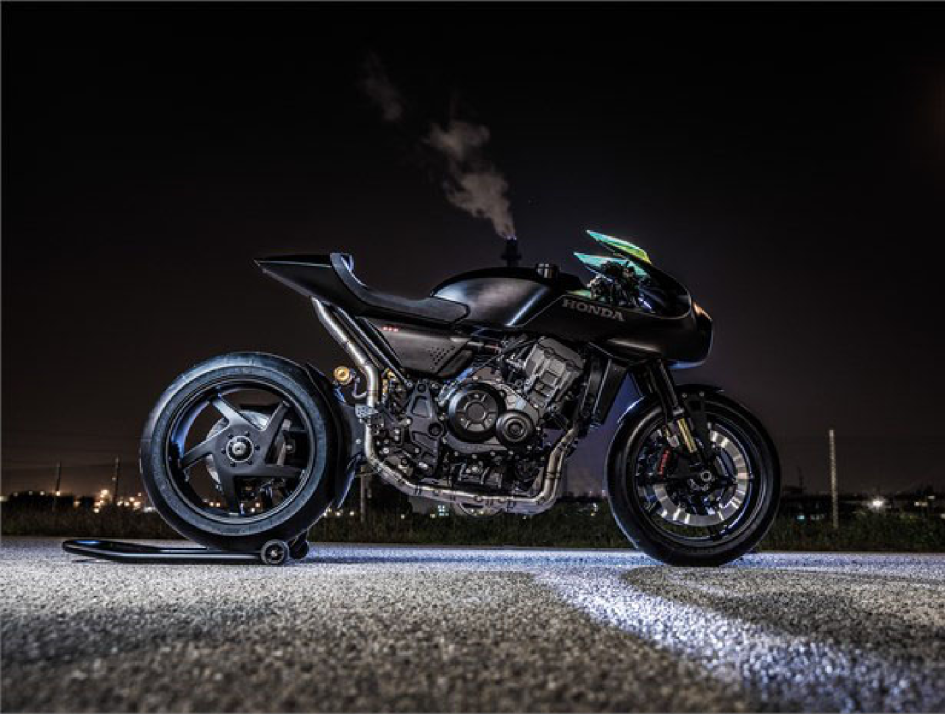 Honda CB Interceptor: концепт-байк с инновационными технологиями и черным дизайном