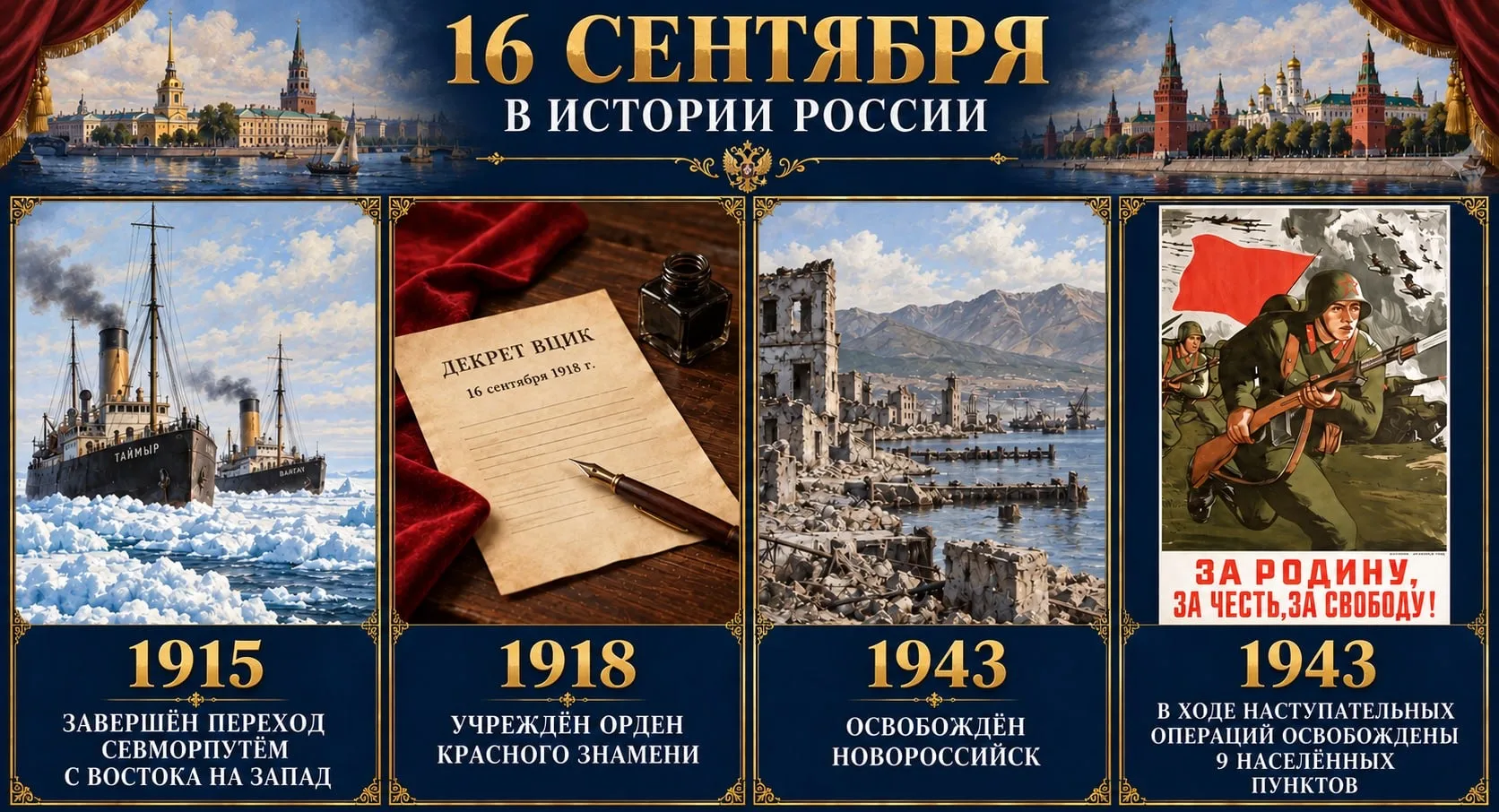 16 сентября: ключевые события, изменившие ход российской истории