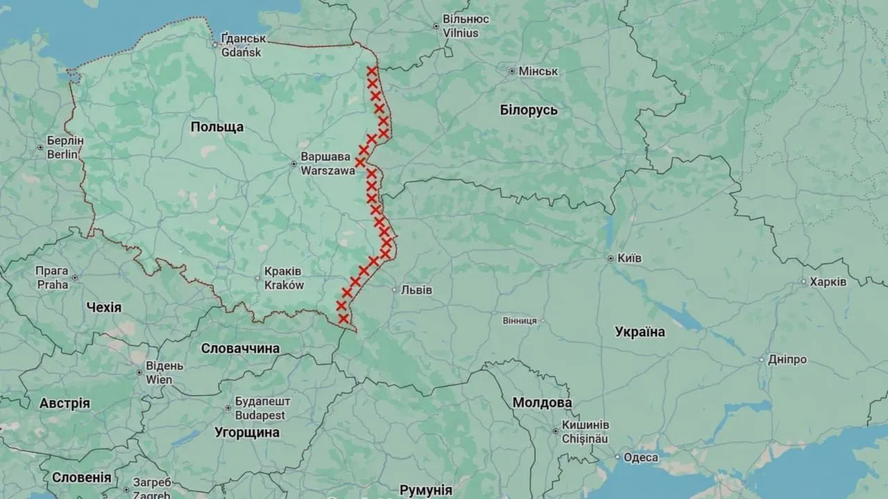 Польша сократила полёты у границ с Украиной и Беларусью