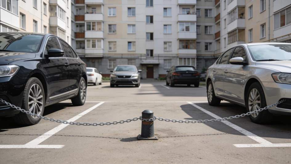 Парковка во дворе: почему цепи и столбики теперь стоят слишком дорого
