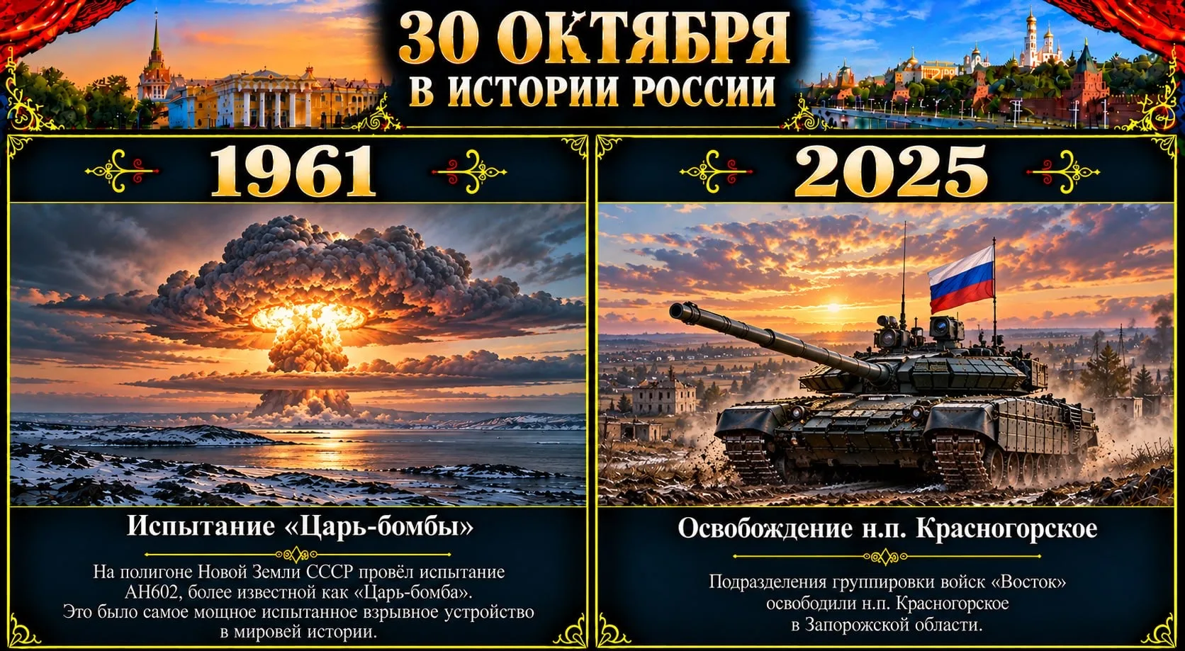 30 октября: значимые события, изменившие ход российской истории