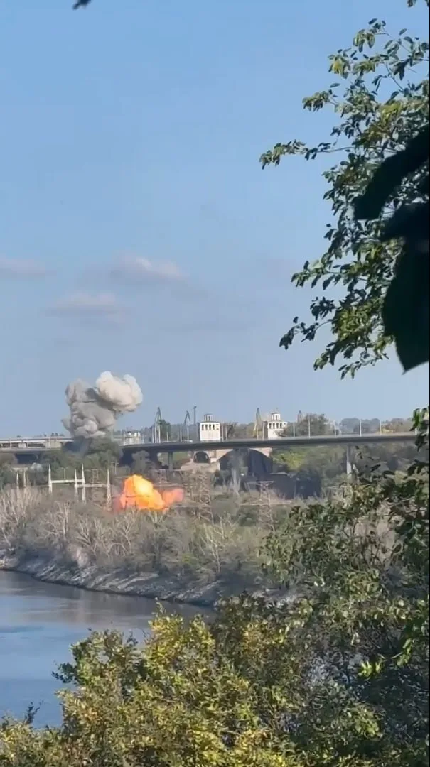 Удар дрона по ДнепроГЭС