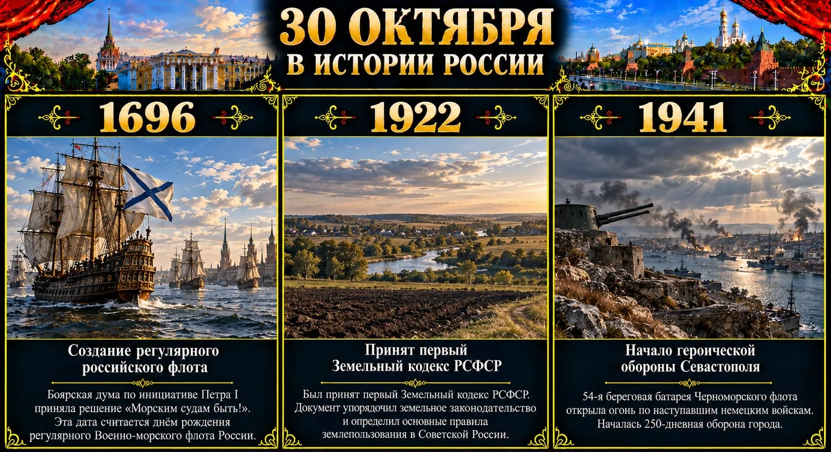 30 октября: значимые события, изменившие ход российской истории