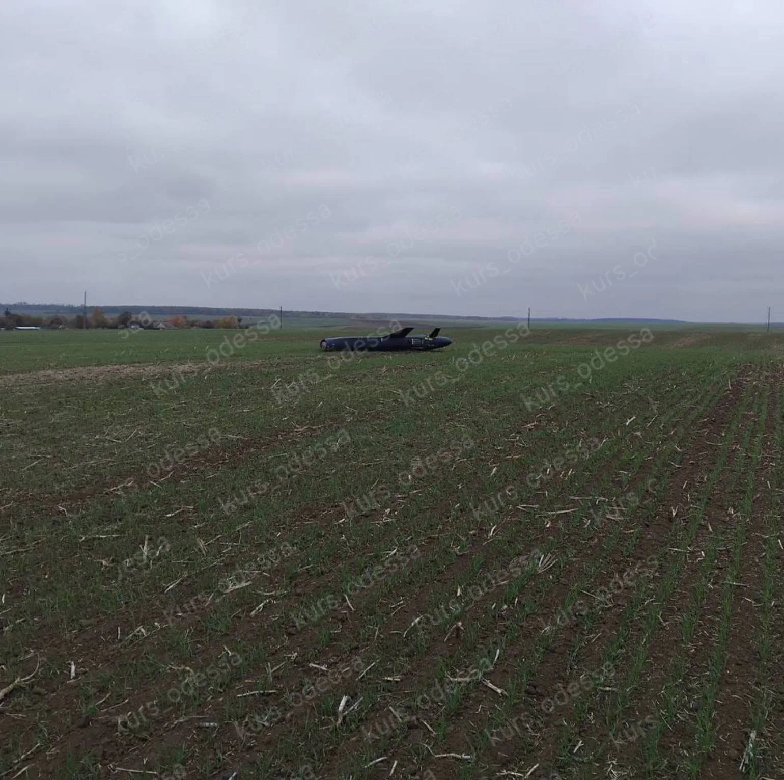 Появились уникальные снимки упавшего дрона «Герань-5 К5-К» в Одесской области