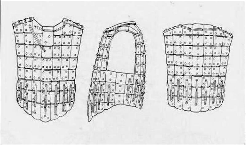 ​Разновидность доспеха предыдущего типа. Источник: Ancient Chinese Armour. — Shanghai, 1996. — Р. 27 - Экипировка глиняных солдат | Warspot.ru